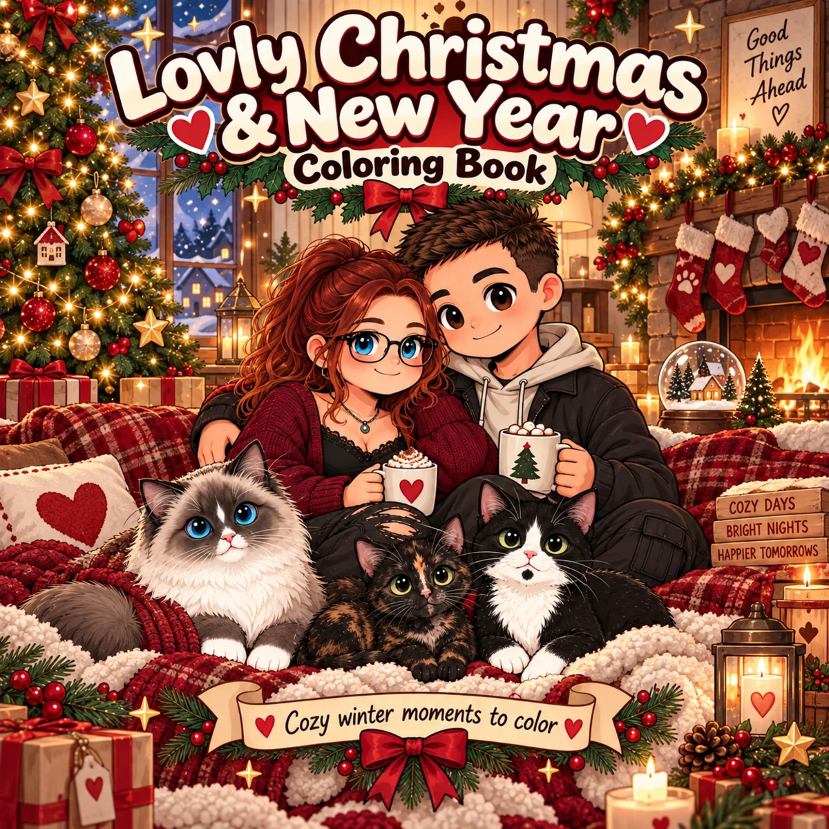 Lovly Christmas & New Year Coloring Book